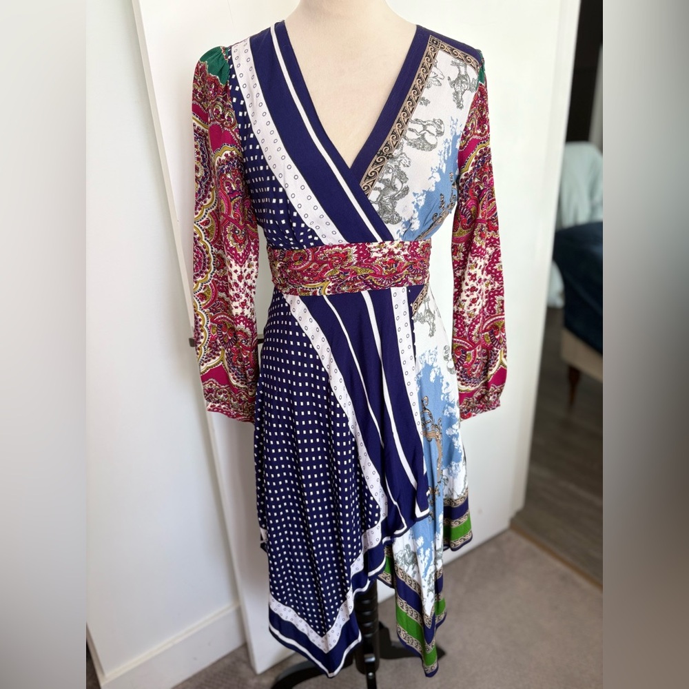 Anthropologie Patchwork Pattern Handkerchief Dress - image 6